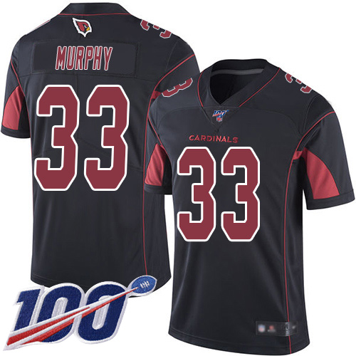 Arizona Cardinals Limited Black Men Byron Murphy Jersey NFL Football #33 100th Season Rush Vapor Untouchable